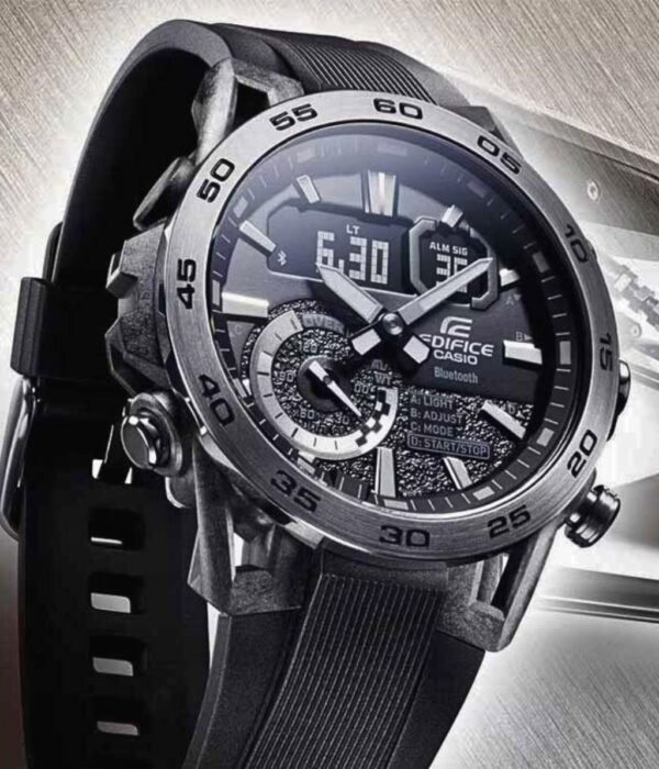 Đồng hồ Casio ECB-40P-1ADF Nam máy Pin (Quartz) Dây Cao Su (Nhựa) mặt Tròn chính hãng