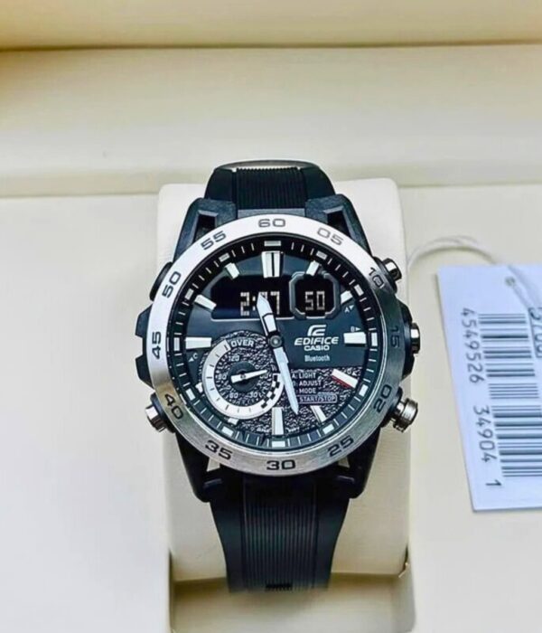 Đồng hồ Casio ECB-40P-1ADF Nam máy Pin (Quartz) Dây Cao Su (Nhựa) mặt Tròn chính hãng