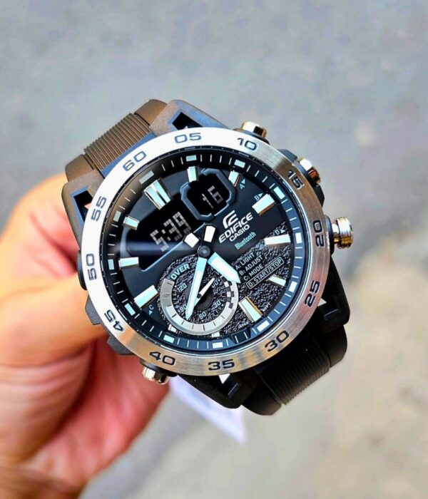 Đồng hồ Casio ECB-40P-1ADF Nam máy Pin (Quartz) Dây Cao Su (Nhựa) mặt Tròn chính hãng