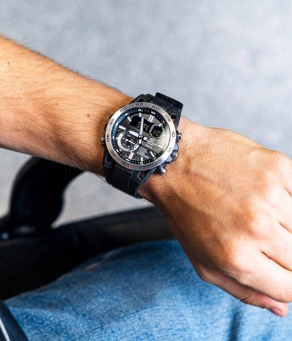 Đồng hồ Casio ECB-40P-1ADF Nam máy Pin (Quartz) Dây Cao Su (Nhựa) mặt Tròn chính hãng