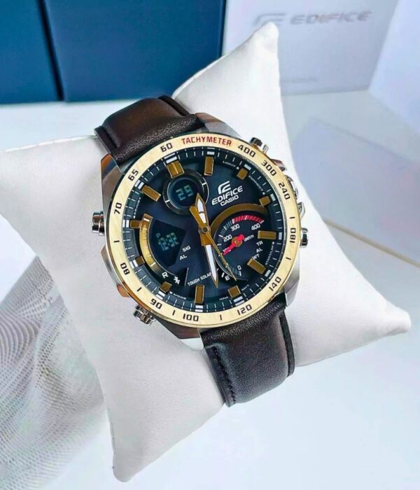 Đồng hồ Casio ECB-900GL-1ADR Nam máy Solar (Năng Lượng Ánh Sáng Mặt Trời) Dây Da mặt Tròn chính hãng