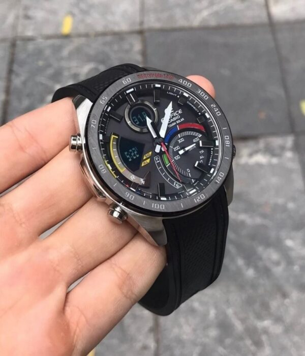 Đồng hồ Casio ECB-900MP-1ADF Nam máy Solar (Năng Lượng Ánh Sáng Mặt Trời) Dây Cao Su (Nhựa) mặt Tròn chính hãng