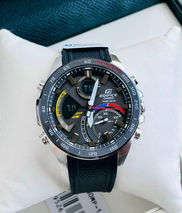 Đồng hồ Casio ECB-900MP-1ADF Nam máy Solar (Năng Lượng Ánh Sáng Mặt Trời) Dây Cao Su (Nhựa) mặt Tròn chính hãng