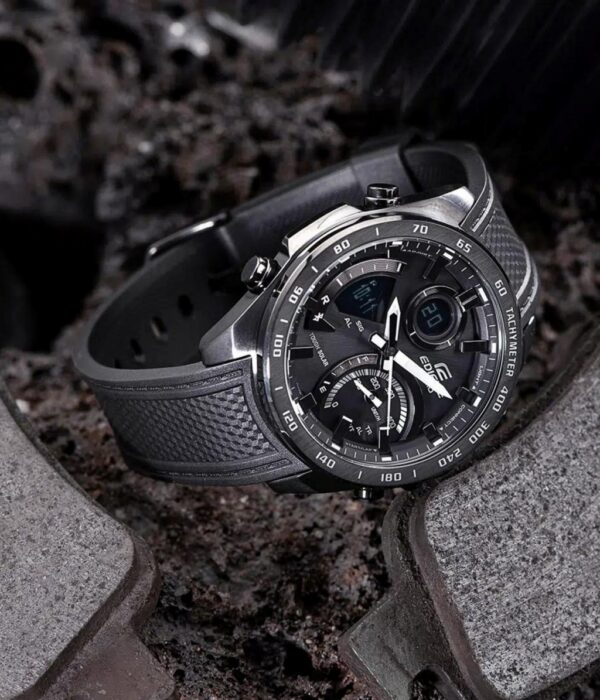 Đồng hồ Casio ECB-900PB-1ADR Nam máy Solar (Năng Lượng Ánh Sáng Mặt Trời) Dây Cao Su (Nhựa) mặt Tròn chính hãng