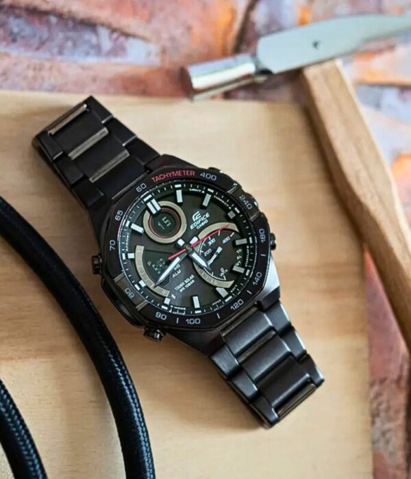 Đồng hồ Casio ECB-950DC-1ADF Nam máy Solar (Năng Lượng Ánh Sáng Mặt Trời) Dây Inox (Thép Không Gỉ) mặt Bát Giác chính hãng