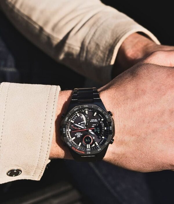 Đồng hồ Casio ECB-950DC-1ADF Nam máy Solar (Năng Lượng Ánh Sáng Mặt Trời) Dây Inox (Thép Không Gỉ) mặt Bát Giác chính hãng