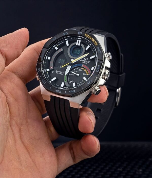 Đồng hồ Casio ECB-950MP-1ADF Nam máy Solar (Năng Lượng Ánh Sáng Mặt Trời) Dây Cao Su (Nhựa) mặt Bát Giác chính hãng