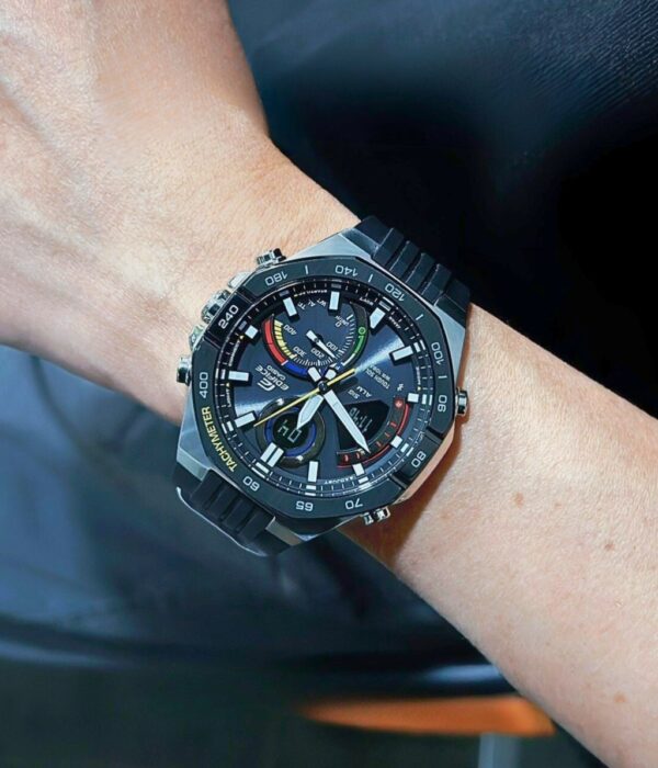 Đồng hồ Casio ECB-950MP-1ADF Nam máy Solar (Năng Lượng Ánh Sáng Mặt Trời) Dây Cao Su (Nhựa) mặt Bát Giác chính hãng