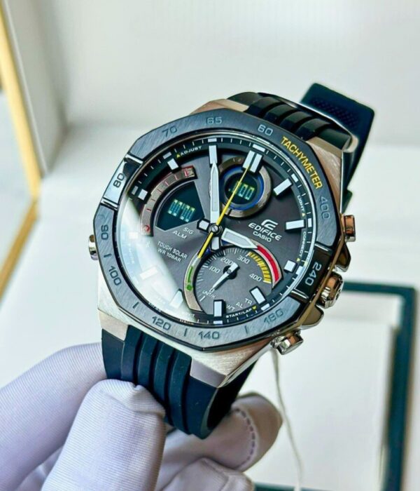 Đồng hồ Casio ECB-950MP-1ADF Nam máy Solar (Năng Lượng Ánh Sáng Mặt Trời) Dây Cao Su (Nhựa) mặt Bát Giác chính hãng