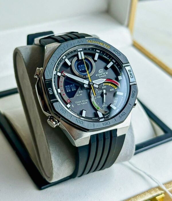 Đồng hồ Casio ECB-950MP-1ADF Nam máy Solar (Năng Lượng Ánh Sáng Mặt Trời) Dây Cao Su (Nhựa) mặt Bát Giác chính hãng