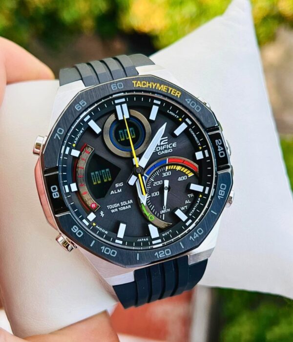 Đồng hồ Casio ECB-950MP-1ADF Nam máy Solar (Năng Lượng Ánh Sáng Mặt Trời) Dây Cao Su (Nhựa) mặt Bát Giác chính hãng