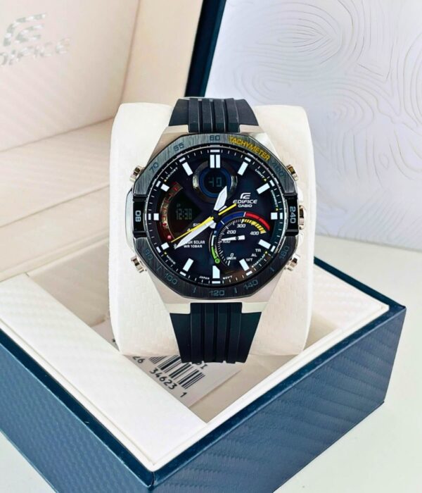 Đồng hồ Casio ECB-950MP-1ADF Nam máy Solar (Năng Lượng Ánh Sáng Mặt Trời) Dây Cao Su (Nhựa) mặt Bát Giác chính hãng