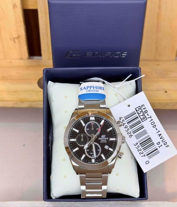 Đồng hồ Casio EFB-710D-1AVUDF Nam máy Pin (Quartz) Dây Inox (Thép Không Gỉ) mặt Tròn chính hãng