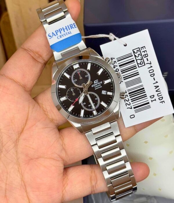 Đồng hồ Casio EFB-710D-1AVUDF Nam máy Pin (Quartz) Dây Inox (Thép Không Gỉ) mặt Tròn chính hãng