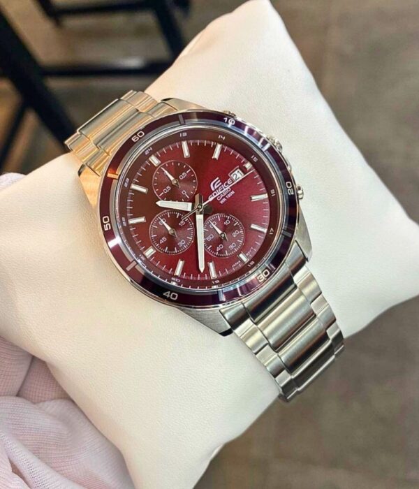Đồng hồ Casio EFR-526D-5CVUDF Nam máy Pin (Quartz) Dây Inox (Thép Không Gỉ) mặt Tròn chính hãng