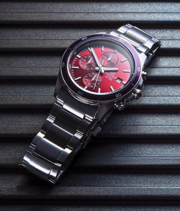 Đồng hồ Casio EFR-526D-5CVUDF Nam máy Pin (Quartz) Dây Inox (Thép Không Gỉ) mặt Tròn chính hãng
