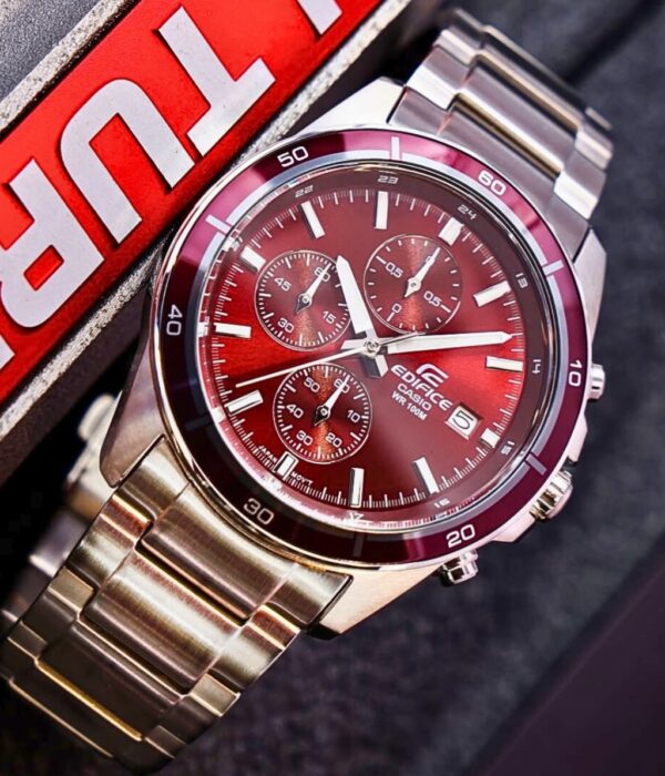 Đồng hồ Casio EFR-526D-5CVUDF Nam máy Pin (Quartz) Dây Inox (Thép Không Gỉ) mặt Tròn chính hãng