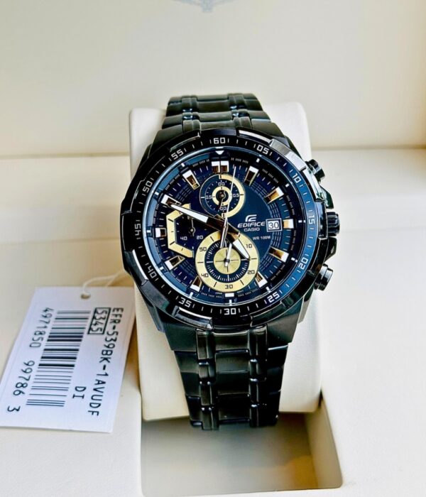 Đồng hồ Casio EFR-539BK-1AVUDF Nam máy Pin (Quartz) Dây Inox (Thép Không Gỉ) mặt Tròn chính hãng
