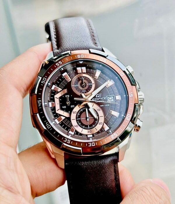 Đồng hồ Casio EFR-539L-5AVUDF Nam máy Pin (Quartz) Dây Da mặt Tròn chính hãng