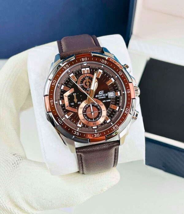 Đồng hồ Casio EFR-539L-5AVUDF Nam máy Pin (Quartz) Dây Da mặt Tròn chính hãng