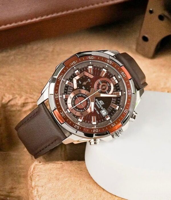 Đồng hồ Casio EFR-539L-5AVUDF Nam máy Pin (Quartz) Dây Da mặt Tròn chính hãng
