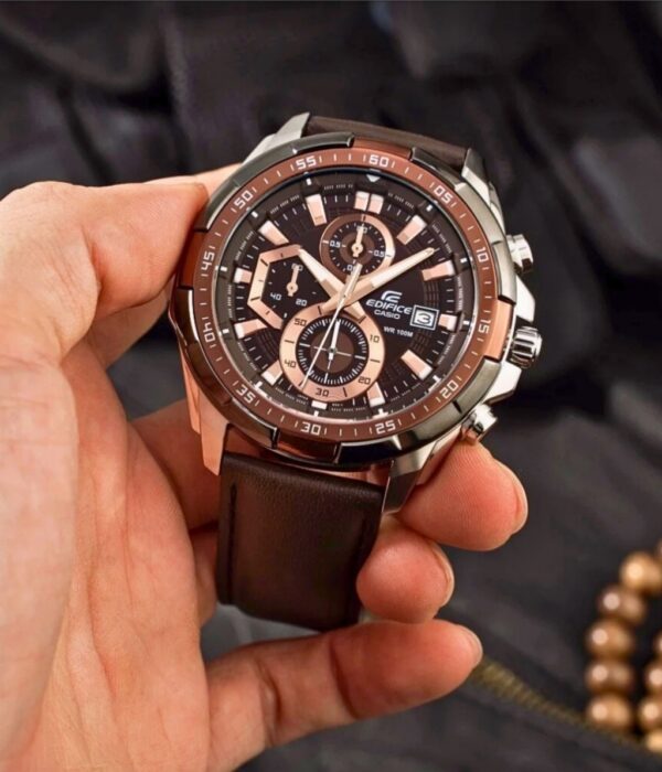 Đồng hồ Casio EFR-539L-5AVUDF Nam máy Pin (Quartz) Dây Da mặt Tròn chính hãng