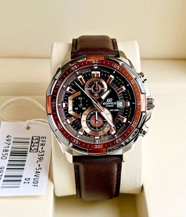 Đồng hồ Casio EFR-539L-5AVUDF Nam máy Pin (Quartz) Dây Da mặt Tròn chính hãng