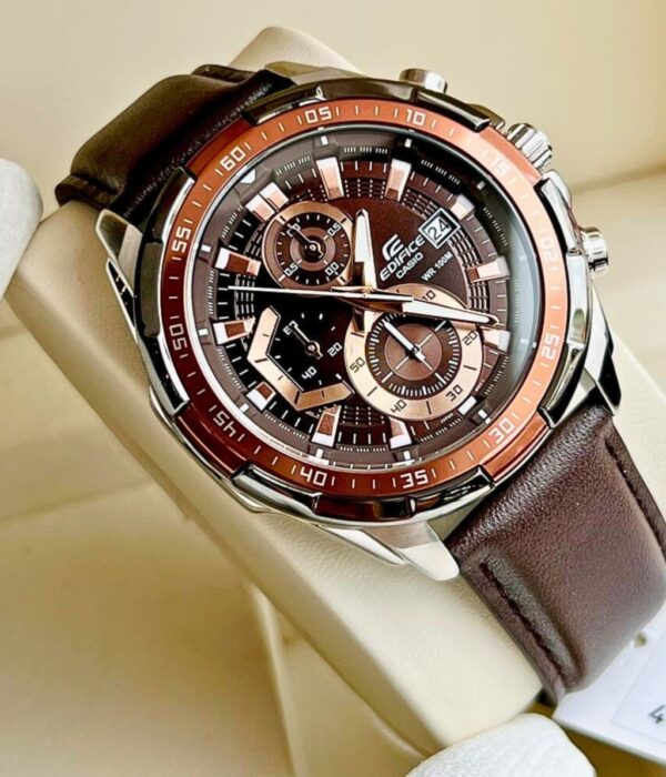 Đồng hồ Casio EFR-539L-5AVUDF Nam máy Pin (Quartz) Dây Da mặt Tròn chính hãng