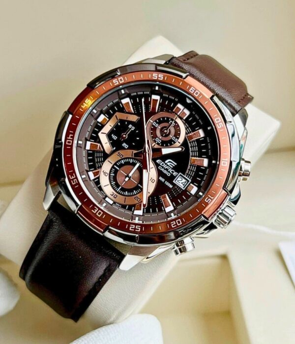 Đồng hồ Casio EFR-539L-5AVUDF Nam máy Pin (Quartz) Dây Da mặt Tròn chính hãng