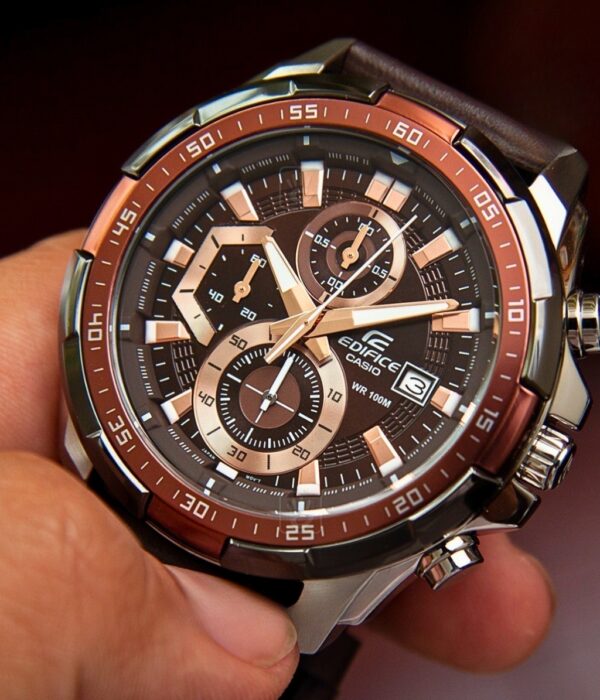 Đồng hồ Casio EFR-539L-5AVUDF Nam máy Pin (Quartz) Dây Da mặt Tròn chính hãng