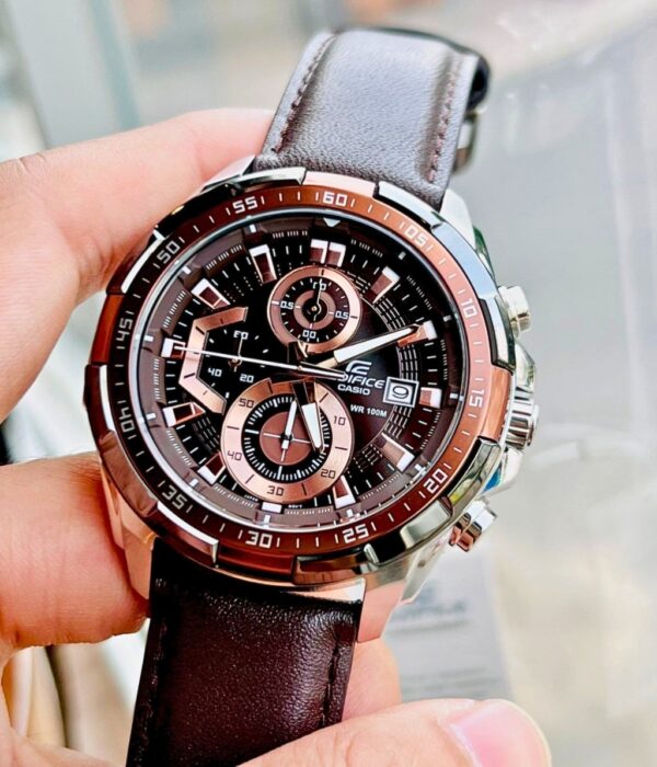 Đồng hồ Casio EFR-539L-5AVUDF Nam máy Pin (Quartz) Dây Da mặt Tròn chính hãng