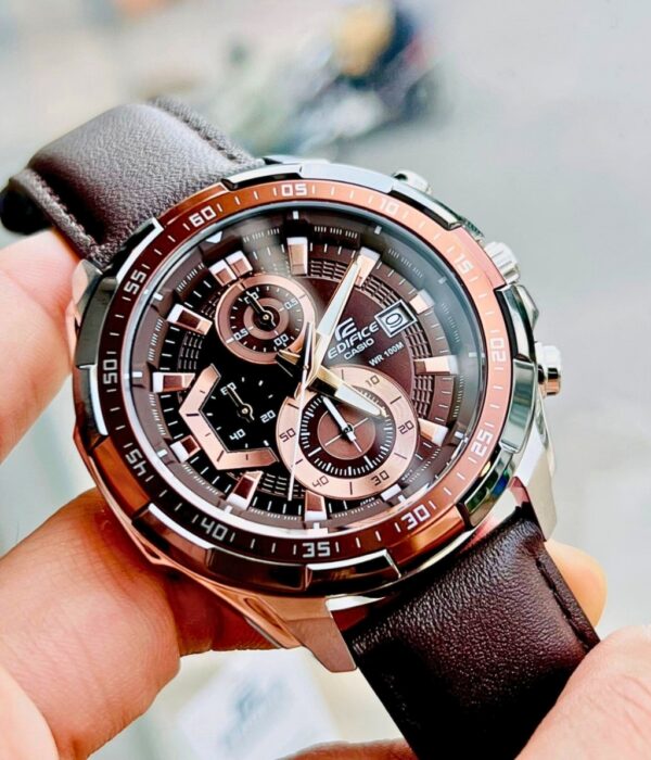 Đồng hồ Casio EFR-539L-5AVUDF Nam máy Pin (Quartz) Dây Da mặt Tròn chính hãng