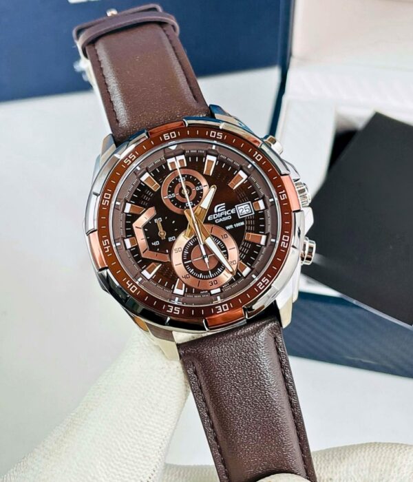 Đồng hồ Casio EFR-539L-5AVUDF Nam máy Pin (Quartz) Dây Da mặt Tròn chính hãng