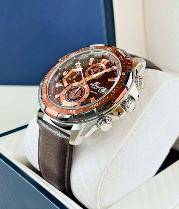Đồng hồ Casio EFR-539L-5AVUDF Nam máy Pin (Quartz) Dây Da mặt Tròn chính hãng