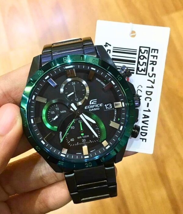 Đồng hồ Casio EFR-571DC-1AVUDF Nam máy Pin (Quartz) Dây Inox (Thép Không Gỉ) mặt Tròn chính hãng