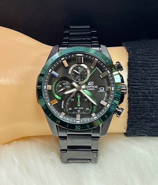 Đồng hồ Casio EFR-571DC-1AVUDF Nam máy Pin (Quartz) Dây Inox (Thép Không Gỉ) mặt Tròn chính hãng