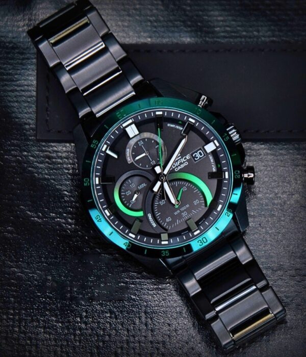 Đồng hồ Casio EFR-571DC-1AVUDF Nam máy Pin (Quartz) Dây Inox (Thép Không Gỉ) mặt Tròn chính hãng