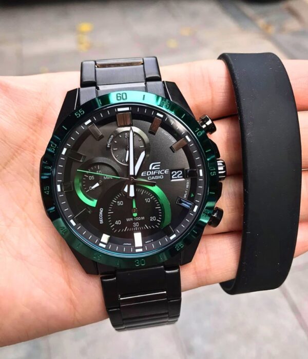 Đồng hồ Casio EFR-571DC-1AVUDF Nam máy Pin (Quartz) Dây Inox (Thép Không Gỉ) mặt Tròn chính hãng