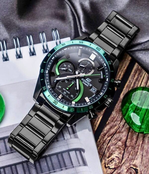 Đồng hồ Casio EFR-571DC-1AVUDF Nam máy Pin (Quartz) Dây Inox (Thép Không Gỉ) mặt Tròn chính hãng