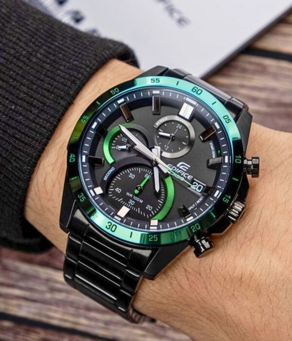 Đồng hồ Casio EFR-571DC-1AVUDF Nam máy Pin (Quartz) Dây Inox (Thép Không Gỉ) mặt Tròn chính hãng