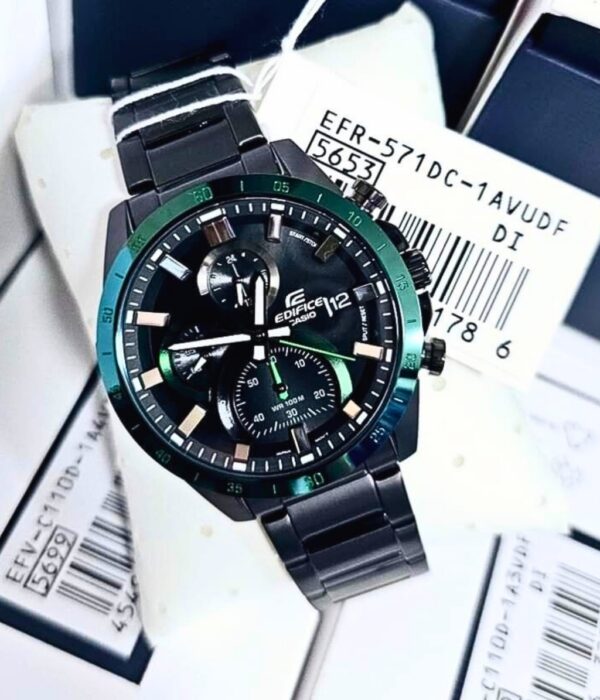 Đồng hồ Casio EFR-571DC-1AVUDF Nam máy Pin (Quartz) Dây Inox (Thép Không Gỉ) mặt Tròn chính hãng