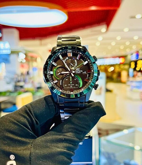 Đồng hồ Casio EFR-571DC-1AVUDF Nam máy Pin (Quartz) Dây Inox (Thép Không Gỉ) mặt Tròn chính hãng