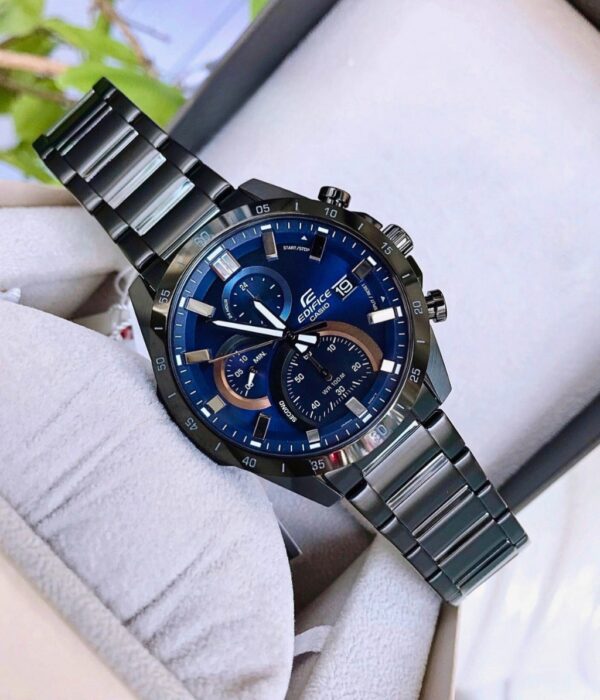 Đồng hồ Casio EFR-571DC-2AVUDF Nam máy Pin (Quartz) Dây Inox (Thép Không Gỉ) mặt Tròn chính hãng