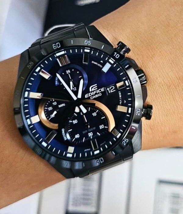 Đồng hồ Casio EFR-571DC-2AVUDF Nam máy Pin (Quartz) Dây Inox (Thép Không Gỉ) mặt Tròn chính hãng