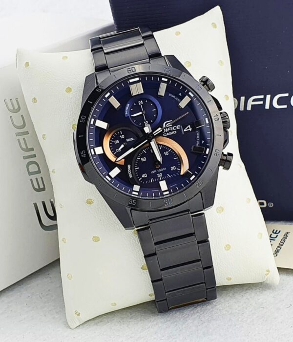 Đồng hồ Casio EFR-571DC-2AVUDF Nam máy Pin (Quartz) Dây Inox (Thép Không Gỉ) mặt Tròn chính hãng