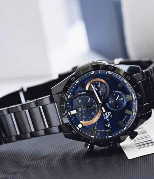 Đồng hồ Casio EFR-571DC-2AVUDF Nam máy Pin (Quartz) Dây Inox (Thép Không Gỉ) mặt Tròn chính hãng