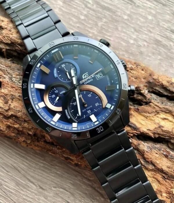 Đồng hồ Casio EFR-571DC-2AVUDF Nam máy Pin (Quartz) Dây Inox (Thép Không Gỉ) mặt Tròn chính hãng