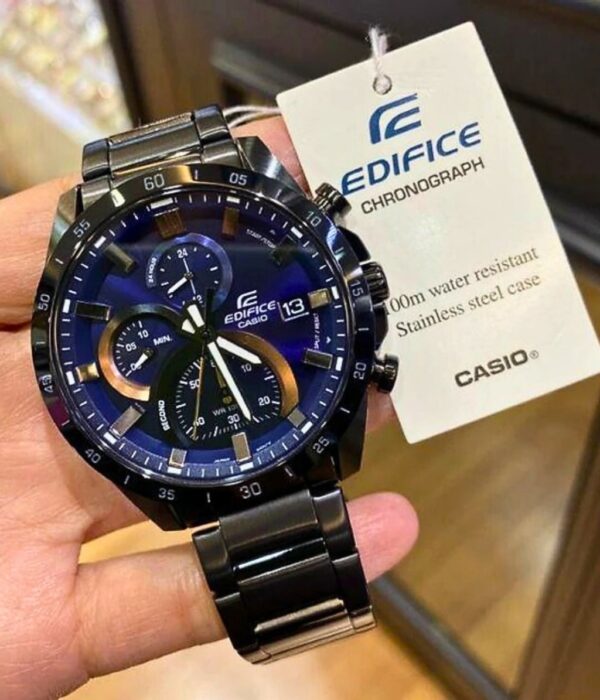 Đồng hồ Casio EFR-571DC-2AVUDF Nam máy Pin (Quartz) Dây Inox (Thép Không Gỉ) mặt Tròn chính hãng