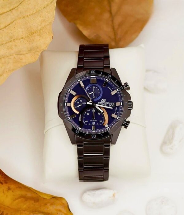 Đồng hồ Casio EFR-571DC-2AVUDF Nam máy Pin (Quartz) Dây Inox (Thép Không Gỉ) mặt Tròn chính hãng