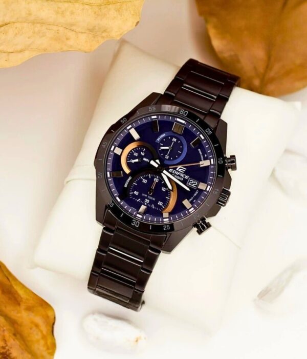 Đồng hồ Casio EFR-571DC-2AVUDF Nam máy Pin (Quartz) Dây Inox (Thép Không Gỉ) mặt Tròn chính hãng